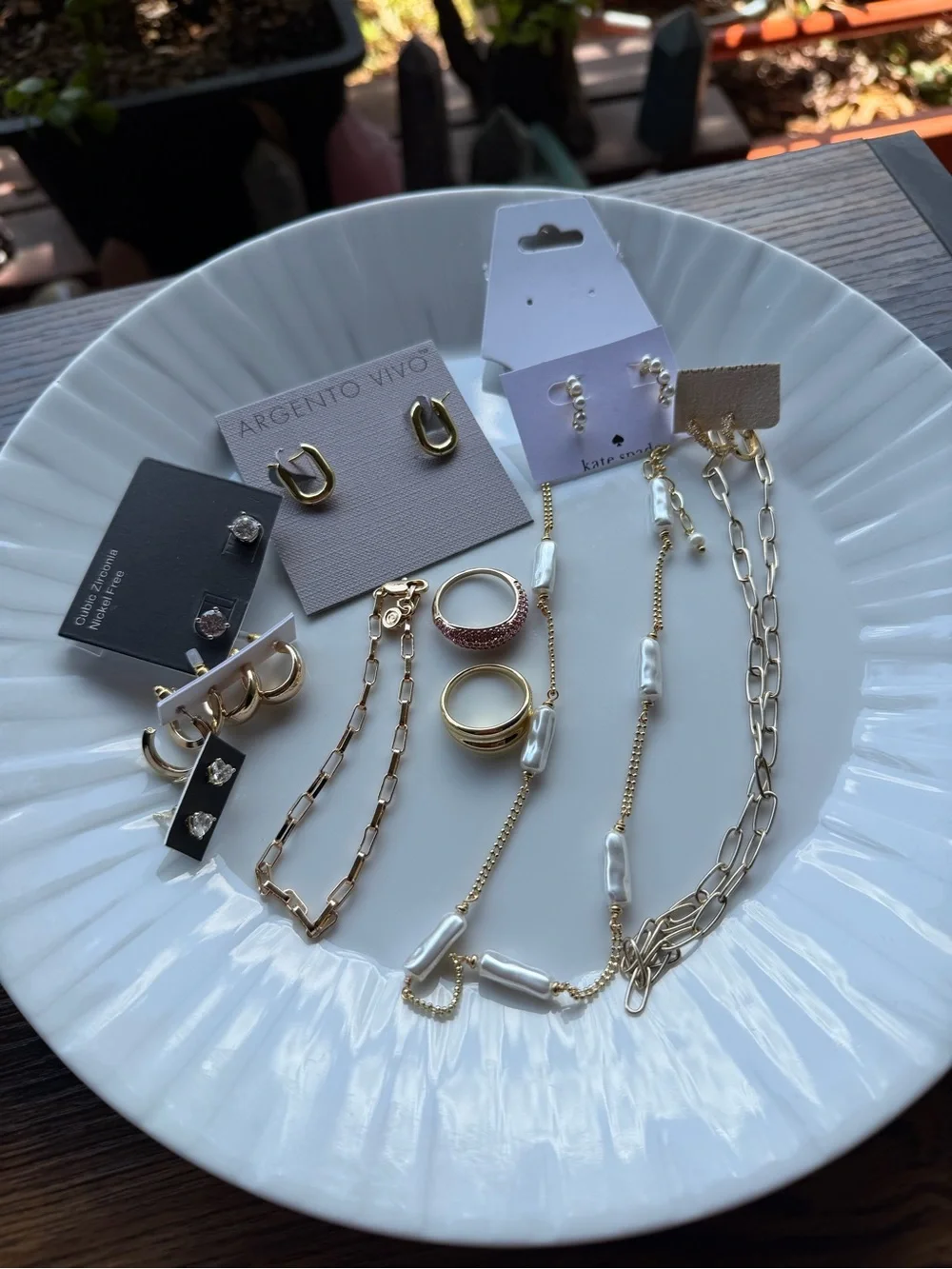 Gold Jewelry Lot with Sterling Silver and Kate Spade